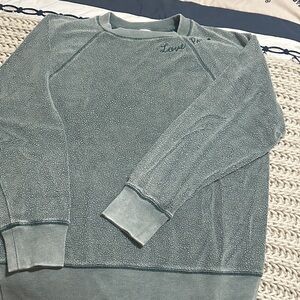PINK Victoria's Secret Teal Crewneck Sweater